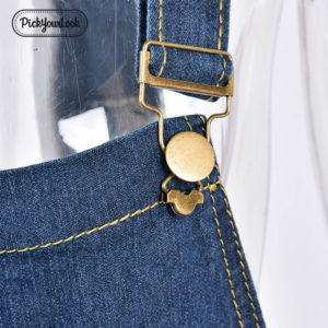 Pickyourlook Plus Size Women Jumpsuit Overalls Summer Denim Blue Pocket Female Rompers Playsuit Fashion Belted Ladies Overalls 1